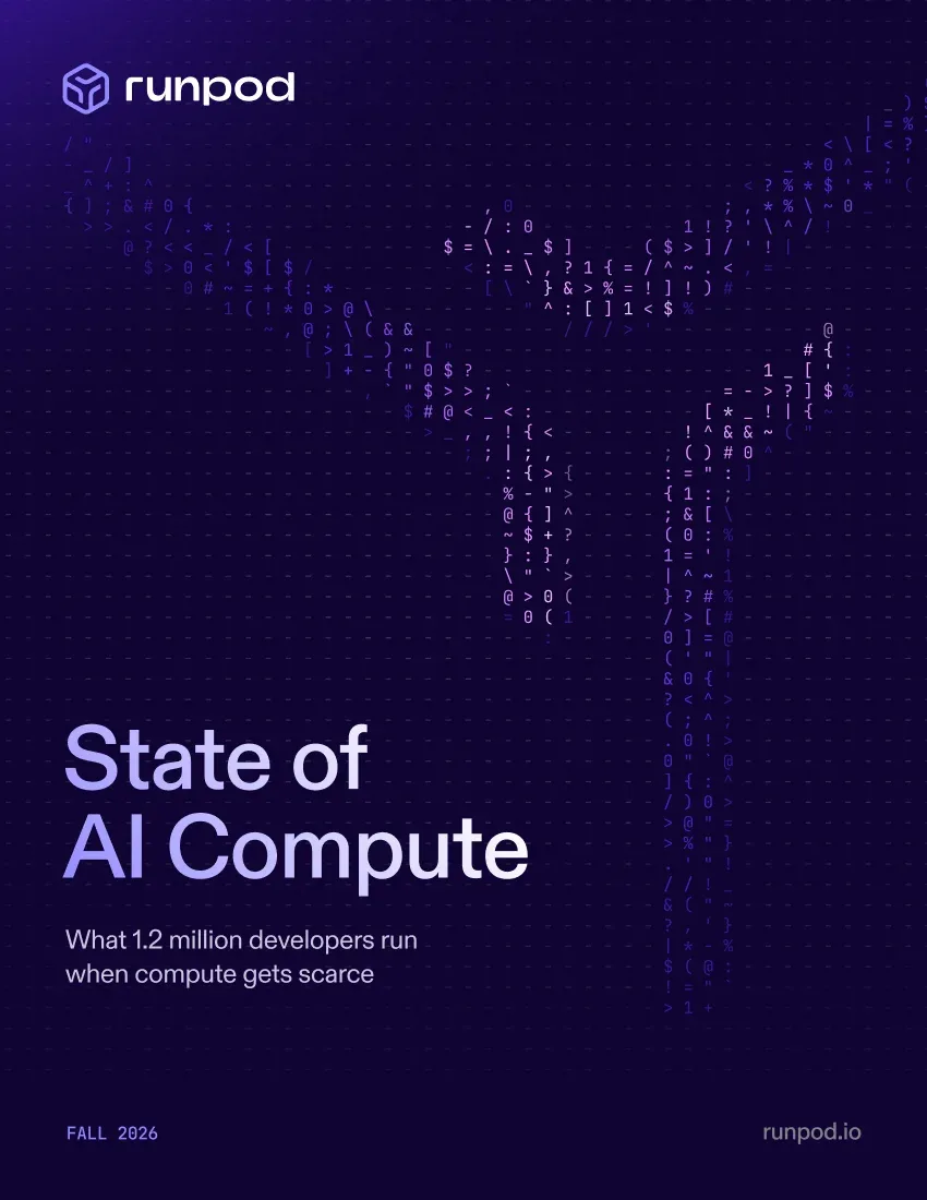 Best Cloud GPUs on Runpod: What Each Pricing Tier Actually Costs 5 Cover of the Runpod Fall 2026 State of AI Compute report