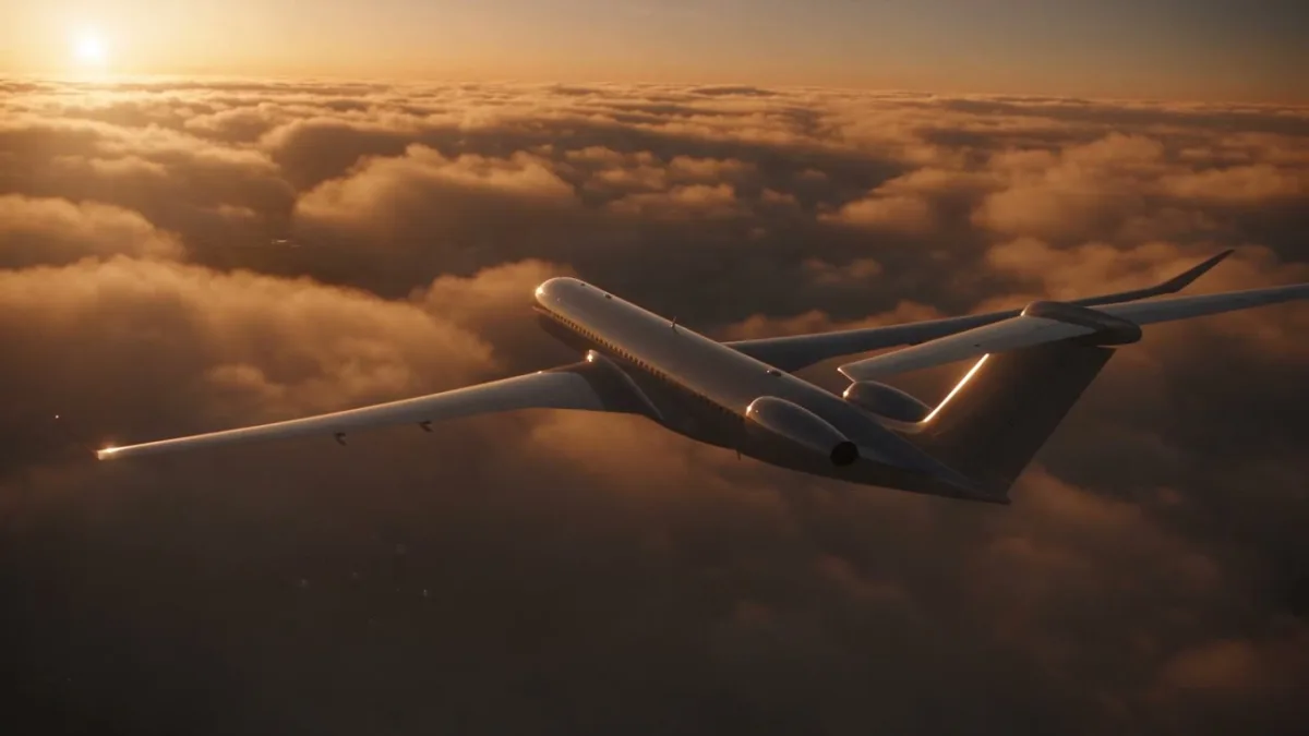 Best Faceless Video Tools on Vid.AI: What Each Plan Really Makes 5 Wide passenger aircraft flying above a layer of cloud lit by low orange sun